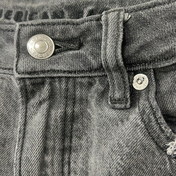 !SOLD! AMERICAN EAGLE Gray Distressed Jeans Black Streetwear Ripped Skinny US 4 - Picture 3 of 13